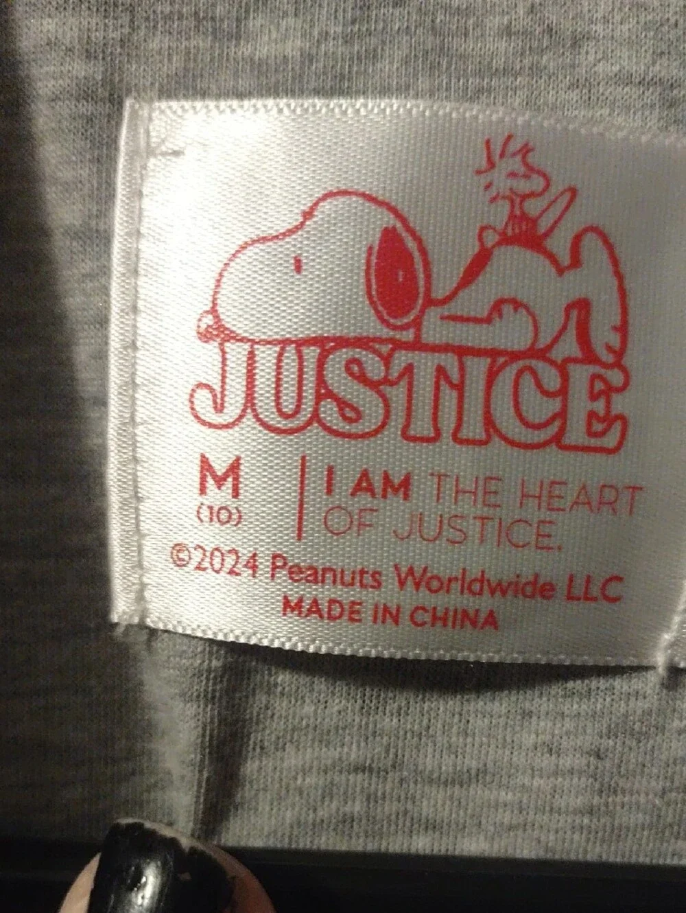 Justice Black and White Peanuts Varsity Jacket
